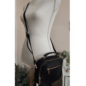 Black Vegan Leather Bag Purse